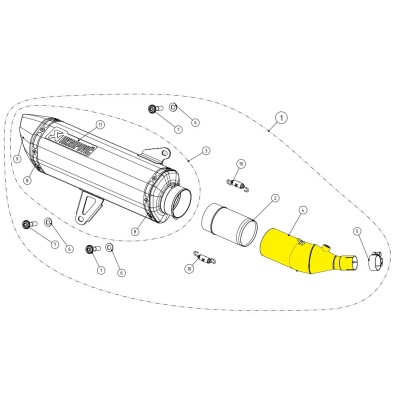 Tub de legătură din oțel inoxidabil AKRAPOVIC L-Y3SO3