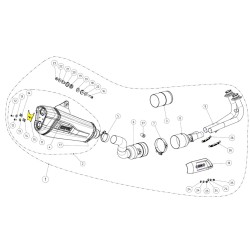 Clema pentru amortizor din oțel inoxidabil AKRAPOVIC P-X189 Clema pentru amortizor din oțel inoxidabil AKRAPOVIC P-X189