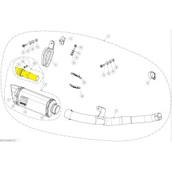 Inserție amortizor de zgomot din oțel inoxidabil AKRAPOVIC V-TUV251 Inserție amortizor de zgomot din oțel inoxidabil AKRAPOVIC V-TUV251