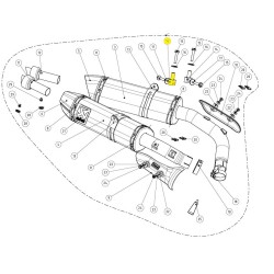 Distanțier din aluminiu AKRAPOVIC P-DR71 Distanțier din aluminiu AKRAPOVIC P-DR71