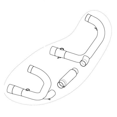 Set colectoare din oțel inoxidabil AKRAPOVIC H-B12R4 Set colectoare din oțel inoxidabil AKRAPOVIC H-B12R4