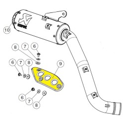 Scut termic din oțel inoxidabil AKRAPOVIC P-HSY7R3 Scut termic din oțel inoxidabil AKRAPOVIC P-HSY7R3