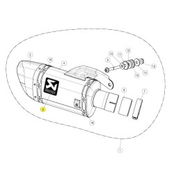Autocolant pentru amortizor AL AKRAPOVIC P-VST18AL Autocolant pentru amortizor AL AKRAPOVIC P-VST18AL