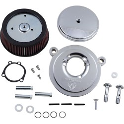 Set filtru de aer big sucker stage 1 cu filtru de aer standard smooth chrome ARLEN NESS 18-322 Set filtru de aer big sucker stage 1 cu filtru de aer standard smooth chrome ARLEN NESS 18-322