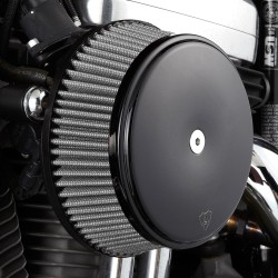Kit filtru de aer big sucker stage 1 smooth cu filtru de aer sintetic cu acoperire din oțel negru ARLEN NESS 50-339