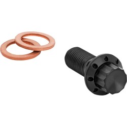 Șurub banjo 3/8-24 negru 12-pt F/R MC 00-07 touring ARLEN NESS 300-825 Șurub banjo 3/8-24 negru 12-pt F/R MC 00-07 touring ARLEN NESS 300-825