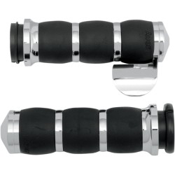 Mânere velvet air cushion chrome cu throttle boss AVON GRIPS AIR-93-BOSS Mânere velvet air cushion chrome cu throttle boss AVON GRIPS AIR-93-BOSS