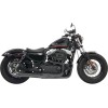 Sistem de evacuare ROAD RAGE II MEGA POWER scurt cromat cu capace finale negre BASSANI XHAUST 1X22RB
