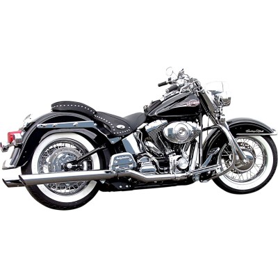 Tobă de eșapament slash cut pentru true duals crom BASSANI XHAUST 31117B