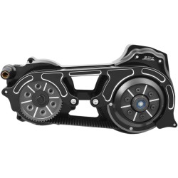 Set transmisie cu curea deschisă 2'' cu placă motor monobloc neagră BELT DRIVES EVO-16BH-2B