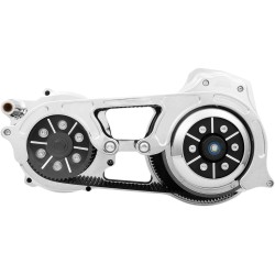 Set transmisie curea deschisă 2'' cu placă motor dintr-o bucată crom BELT DRIVES EVO-16BH-2C Set transmisie curea deschisă 2'' cu placă motor dintr-o bucată crom BELT DRIVES EVO-16BH-2C