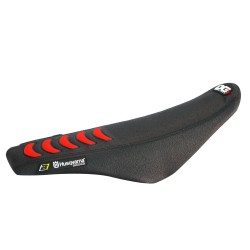 Husă pentru șa Double Grip 3 negru/roșu BLACKBIRD RACING 1618H