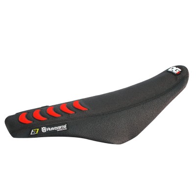 Husă pentru șa Double Grip 3 negru/roșu BLACKBIRD RACING 1618H