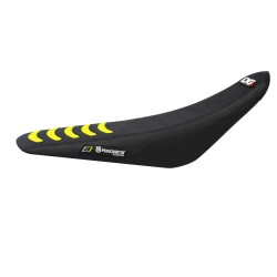 Husă pentru șa double grip 3 negru/galben BLACKBIRD RACING 1620H