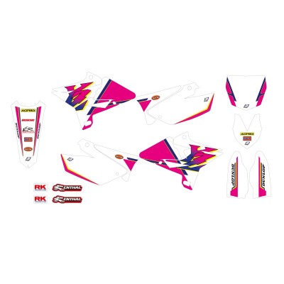 Set grafic KT RETRO YZ BLACKBIRD RACING 2242AA