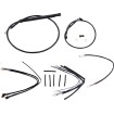 Set de cabluri din vinil negru și linii de frână pentru ghidoane Ape Hanger de 12 Set de cabluri din vinil negru și linii de frână pentru ghidoane Ape Hanger de 12
