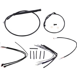 Set de cabluri din vinil negru și linii de frână pentru ghidoane Ape Hanger de 12 Set de cabluri din vinil negru și linii de frână pentru ghidoane Ape Hanger de 12