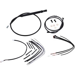 Set de cabluri și linii de frână din vinil negru pentru ghidoane Ape Hanger de 12 Set de cabluri și linii de frână din vinil negru pentru ghidoane Ape Hanger de 12