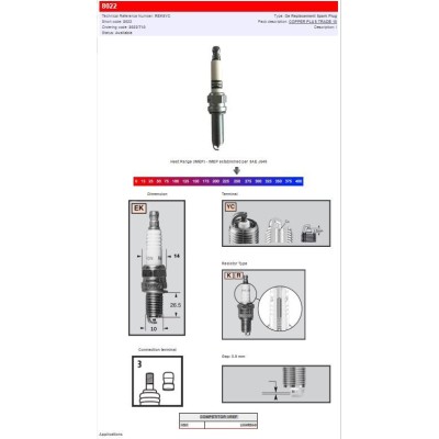 Bujie CHAMPION S-PLUG REK6YC CHAMPION 8022