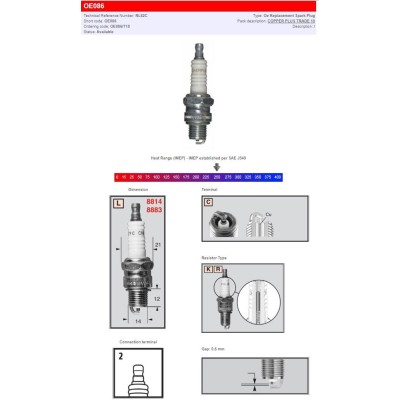 Bujie CHAMPION S-PLUG RL82C CHAMPION OE086