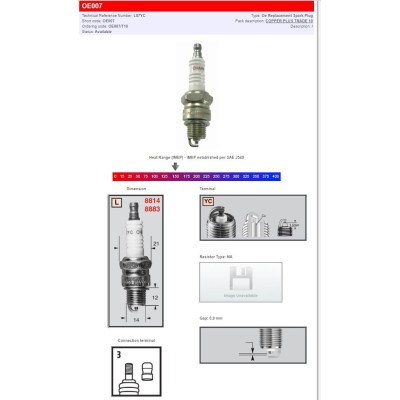 Bujie CHAMPION S-PLUG L87YC CHAMPION OE007