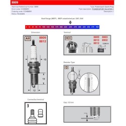 Bujie CHAMPION S-PLUG 8809 CHAMPION CCH88091 Bujie CHAMPION S-PLUG 8809 CHAMPION CCH88091