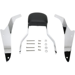 Spătar scurt pătrat cromat cu pernă HONDA COBRA 02-5601 Spătar scurt pătrat cromat cu pernă HONDA COBRA 02-5601