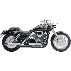 Sistem de evacuare 2 în 2 classic deluxe staggered dual slash cut chrome COBRA 1563SC Sistem de evacuare 2 în 2 classic deluxe staggered dual slash cut chrome COBRA 1563SC