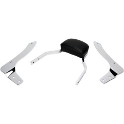 Mini spătar pătrat sissy cu pernă chrome COBRA 02-4825