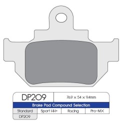 Plăcuță de frână standard sinterizată DP BRAKES DP209 Plăcuță de frână standard sinterizată DP BRAKES DP209