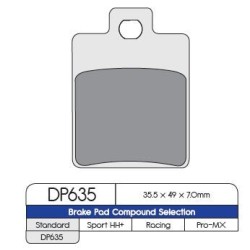 Plăcuță de frână standard sinterizată DP BRAKES DP635 Plăcuță de frână standard sinterizată DP BRAKES DP635