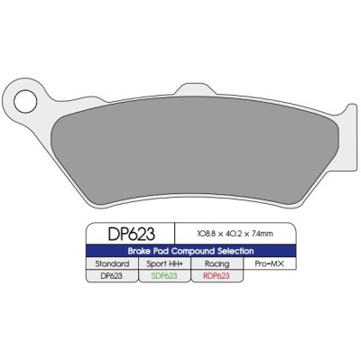 Plăcuță de frână RDP X-RACE TITANIUM DP BRAKES RDP623 Plăcuță de frână RDP X-RACE TITANIUM DP BRAKES RDP623