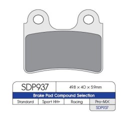 Plăcuțe de frână SDP PRO MX sinterizate DP BRAKES SDP937 Plăcuțe de frână SDP PRO MX sinterizate DP BRAKES SDP937