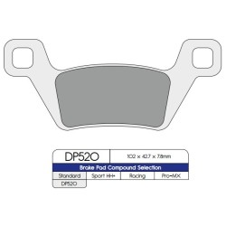 Plăcuță de frână DP sinterizată pentru înlocuire stradală, touring, off-road/ATV DP BRAKES DP520 Plăcuță de frână DP sinterizată pentru înlocuire stradală, touring, off-road/ATV DP BRAKES DP520