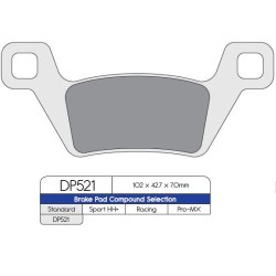 Plăcuță de frână DP sinterizată pentru înlocuire stradală, touring, off-road/ATV DP BRAKES DP521 Plăcuță de frână DP sinterizată pentru înlocuire stradală, touring, off-road/ATV DP BRAKES DP521
