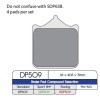 Plăcuță de frână DP sinterizată pentru înlocuire stradală, touring, off-road/ATV DP BRAKES DP509