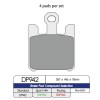 Plăcuță de frână DP sinterizată pentru înlocuire stradală, touring, off-road/ATV DP BRAKES DP942