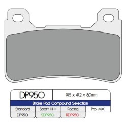 Plăcuță de frână DP sinterizată pentru înlocuire stradală, touring, off-road/ATV DP BRAKES DP950