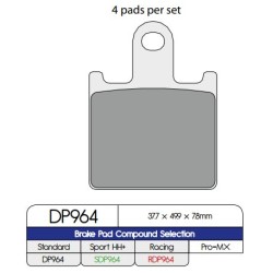 Plăcuță de frână DP sintered replacement street touring off-road/ATV DP BRAKES DP964 Plăcuță de frână DP sintered replacement street touring off-road/ATV DP BRAKES DP964