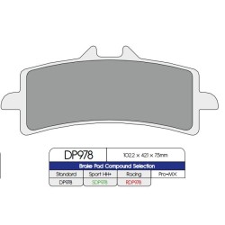 Plăcuță de frână DP sinterizată pentru înlocuire stradală, touring, off-road/ATV DP BRAKES DP978 Plăcuță de frână DP sinterizată pentru înlocuire stradală, touring, off-road/ATV DP BRAKES DP978