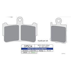 Plăcuță de frână SDP SPORT HH+ frecare ridicată pentru stradă DP BRAKES SDP504HH+ Plăcuță de frână SDP SPORT HH+ frecare ridicată pentru stradă DP BRAKES SDP504HH+