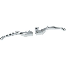 Set de manete cu crestături și mâner lat crom DRAG SPECIALTIES H07-0589 Set de manete cu crestături și mâner lat crom DRAG SPECIALTIES H07-0589