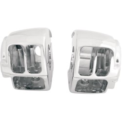 Set carcasă comutator fără radio/cruise crom DRAG SPECIALTIES H07-0784 Set carcasă comutator fără radio/cruise crom DRAG SPECIALTIES H07-0784