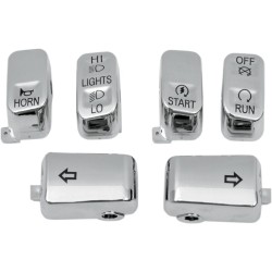Set capace pentru comutatoare crom standard DRAG SPECIALTIES H18-033500-C Set capace pentru comutatoare crom standard DRAG SPECIALTIES H18-033500-C