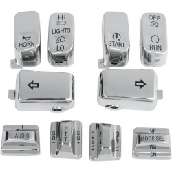 Capace pentru comutatoare cu control audio/cruise chrome DRAG SPECIALTIES H18-033700-C Capace pentru comutatoare cu control audio/cruise chrome DRAG SPECIALTIES H18-033700-C