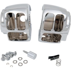 Set carcasă comutator fără radio/cruise crom DRAG SPECIALTIES H07-0671B Set carcasă comutator fără radio/cruise crom DRAG SPECIALTIES H07-0671B