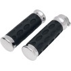 Mânere HOTOP crom/cauciuc DRAG SPECIALTIES 06300372 thumb