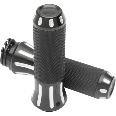 Mânere COBRA negre/transparente DRAG SPECIALTIES 354126