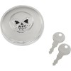Capac pentru rezervor cu filet și încuietoare skull fără ventilație crom DRAG SPECIALTIES 03-0320AS-B
