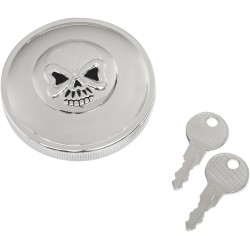 Capac pentru rezervor cu filet și încuietoare skull fără ventilație crom DRAG SPECIALTIES 03-0320AS-B Capac pentru rezervor cu filet și încuietoare skull fără ventilație crom DRAG SPECIALTIES 03-0320AS-B
